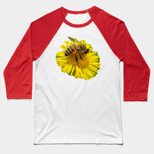 Bee Happy Baseball T-Shirt by dalyndigaital2@gmail.com